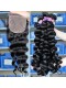 Mongolian Virgin Hair Loose Wave 4X4inches Three Part Silk Base Closure with 3pcs Weaves