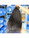 Natural Color Kinky Straight Malaysian Virgin Human Hair Weave 4 Bundles