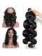 360 Lace Frontal Band Body Wave Brazilian Virgin Hair Lace Frontals Natural Hairline with Two Bundles