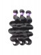 Peruvian Virgin Hair Body Wave Middle Part Lace Closure with 3pcs Weaves