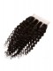 Mongolian Virgin Hair Kinky Curly Free Part Lace Closure with 3pcs Weaves