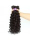 Natural Color Deep Wave Brazilian Virgin Hair Lace Frontal Closure Free Part With 3pcs Weaves