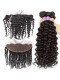 Lace Frontal Closure With 4Pcs Hair Bundles Brazilian Virgin Hair Deep Wave