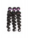 Indian Virgin Hair Loose Wave Middle Part Lace Closure with 3pcs Weaves