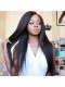 360 Lace Wigs Brazilian Virgin Hair Yaki Straight150% Density Human Hair Wigs 