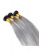 Ombre Hair Weave Color 1b/#Grey Brazilian Silky Straight Virgin Human Hair