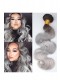 Brazilian Virgin Human Hair Ombre Hair Weave Color 1b/#Grey Body Wave 3 Bundles