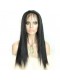 Peruvian Virgin Hair Light Yaki Lace Front Human Hair Wigs Natural Black