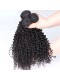 Brazilian Virgin Hair Kinky Curly Silk Base Closure With 3Pcs Hair Weaves Natural Color