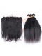Natural Color Italian Yaki Straight Brazilian Virgin Hair Lace Frontal With 3pcs Weaves