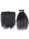 Natural Color Kingky Straight Brazilian Virgin Hair Lace Frontal With 3pcs Weaves