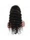 Natural Black Color Water Wave Peruvian Virgin Human Hair Full Lace Wigs