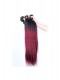 Ombre Hair Weave Color 1b/#99j Straight Virgin Human Hair 3 Bundles