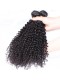 Mongolian Virgin Hair Kinky Curly Free Part Lace Closure with 3pcs Weaves