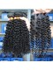 Peruvian Virgin Hair Kinky Curly Free Part Lace Closure with 3pcs Weaves