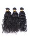 Mongolian Virgin Hair Kinky Curly Free Part Lace Closure with 3pcs Weaves