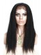 Natural Color Indian Remy Human Hair Wigs Kinky Straight Silk Top Lace Wigs