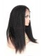 Natural Color Indian Remy Human Hair Wigs Kinky Straight Silk Top Lace Wigs