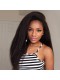 Natural Color Brazilian Virgin Human Hair Kinky Straight Wig Lace Front Wigs