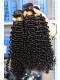 Natural Color Indian Virgin Human Hair Kinky Curly Hair Weave 3 Bundles