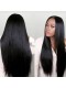 Natural Color Unprocessed Peruvian Virgin 100% Human Hair Silky Straight Full Lace Wigs 