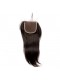 Malaysian Virgin Hair Silk Straight Three Part Lace Closure 4x4inches Natural Color