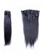 Natural Color Silky Straight Brazilian Virgin Hair Clip In Human Hair Extensions