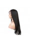 Brazilian Virgin Human Hair Yaki Straight Full Lace Human Hair Wigs Natural Color