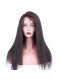 Natural Color Italian Yaki Brazilian Virgin Human Hair Glueless Full Lace Wigs