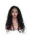 Natural Black Color Water Wave Peruvian Virgin Human Hair Full Lace Wigs
