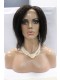 8inch Kinky Straight Full Lace Wigs Natural Color Brazilian Virgin Human Hair