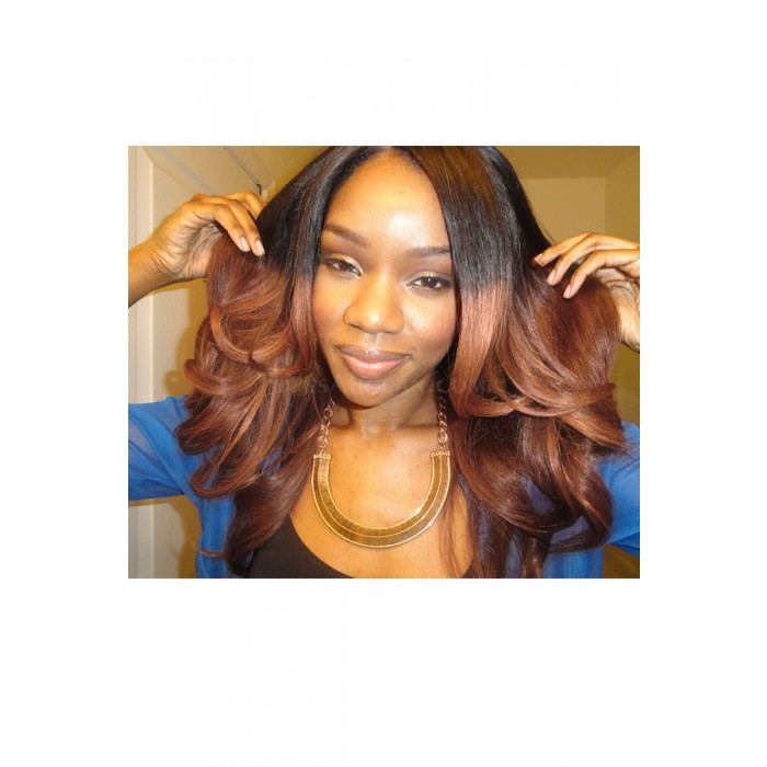 Ombre Hair Weave Color1b 30 Body Wave Virgin Human Hair 3 Bundles