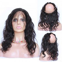 360 Lace Band Body Wave Brazilian Virgin Hair Lace Frontals Natural Hairline